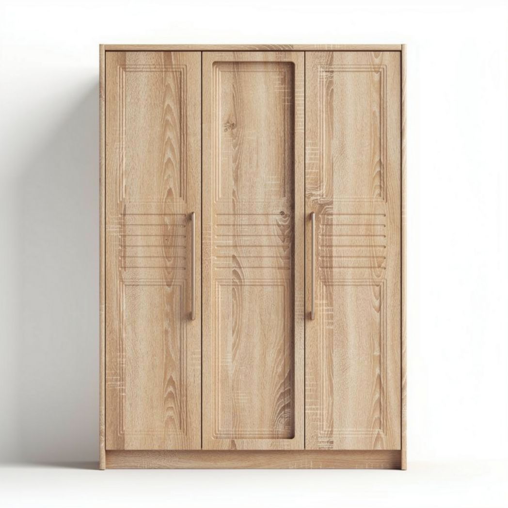 Armoire en bois clair avec portes coulissantes dimensions 80 x 40 x 120cm