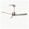 Ventilateur de plafond en métal argenté avec éclairage intégré 120 x 120 x 30cm