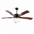 Ventilateur de plafond en métal et bois 120 x 120 x 30 cm avec éclairage intégré