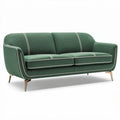 Canapé moderne vert en tissu avec pieds en métal 200 x 90 x 85 cm